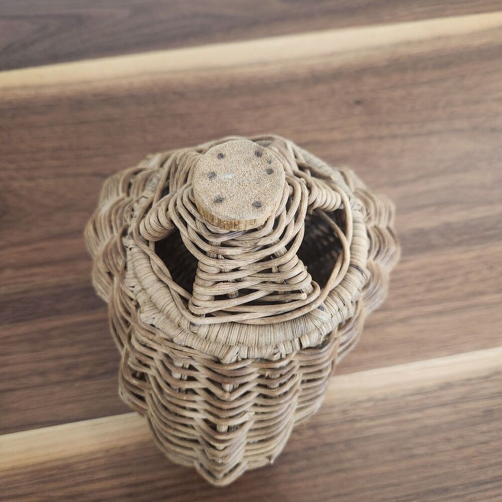 Antique Primitive Buttock Basket With Lid Snake Charmer Fisherman Garlic Vintage - Picture 4 of 14